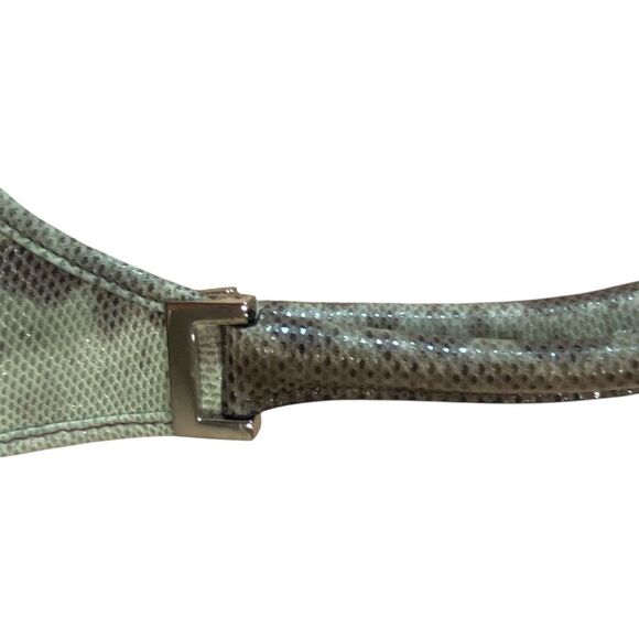 1549 Gucci Jackie 1961 Green And Gray Python Medium Shoulder Bag Silver Buckle - Picture 3 of 9